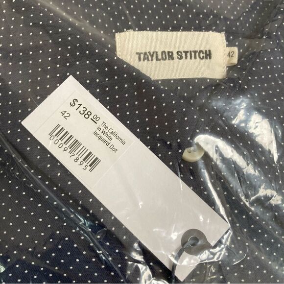 Taylor Stitch The California In White Jacquard Dot button down shirt Variety - Picture 9 of 13